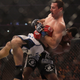 Walker takes down Scott Carson in his second MMA fight. Photo credit: AP/Jeff Chiu